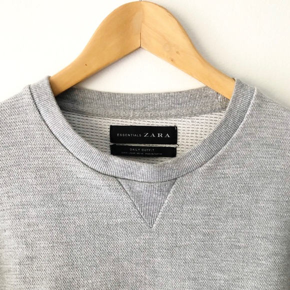 Zara Grey Crewneck Sweater - Picture 3 of 6